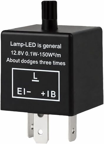 CF-14 Led Flasher Relay, 3 Pins Adjustable Turn Signal Relay CF14 - Flasher Relay for Led Lights Hyper Blink Flash Resolve Rapid Quick Flash Issue in Kuwait