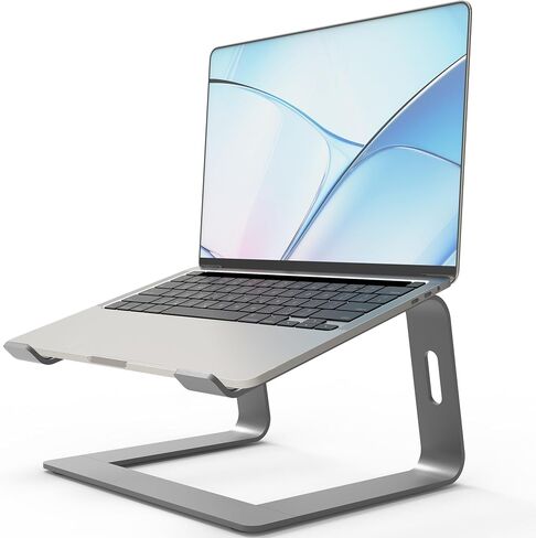 حامل كمبيوتر محمول من الألومنيوم من Orionstar متوافق مع جهاز Mac MacBook Air Pro مقاس 10 إلى 15.6 بوصة، وحامل مصعد مريح (وردي) in Kuwait