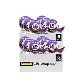 Scotch Gift Wrap Tape, Invisible, 0.75 in. x 650 in., 6 Dispensers/Pack in Kuwait