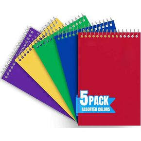1InTheOffice، Wirebound Memo Pads، 4 × 6 بوصة، جامعي، متنوع، 50 ورقة/وسادة، (5 وسادات) in Kuwait