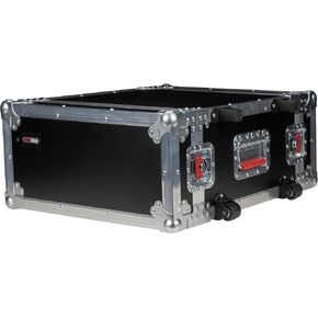Gator G-TOUR Audio Road Rack with Wheels, Retractable Pull Handle, and Heavy-Duty Tour Grade Hardware; 17' Rackable Depth, 4U (G-TOUR 4UW) in Kuwait
