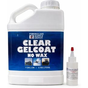 Clear UV Resistant Gelcoat No Wax Gallon with 60cc Hardener (MEKP) in Kuwait