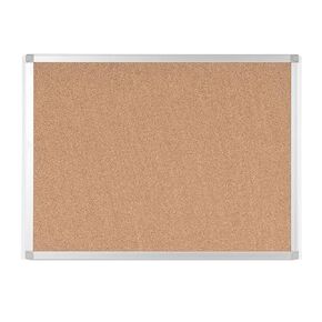 Boardsplus Bulletin Board - 24" W x 18" H - Cork Surface, Aluminum Frame in Kuwait