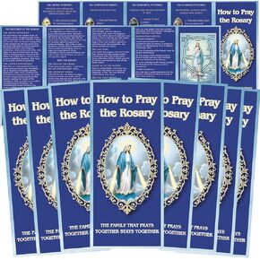 How to Pray The Rosary Pamphlet, Paper Booklet for Beginners, Sunday School Learning, Pack of 10 (3 3/4" W x 8 3/4" H) in Kuwait