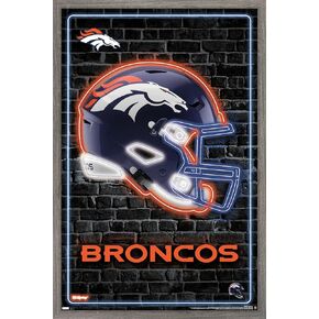 Trends International NFL Denver Broncos - ملصق حائط نيون خوذة 23، 22.37 بوصة × 34.00 بوصة، نسخة غير مؤطرة in Kuwait