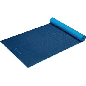 سجادة اليوغا الرياضية Gaiam Athletic Yoga Series dynaMAT Xtra-Wide، أسود/رمادي، 5 مم in Kuwait