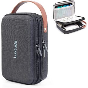 حقيبة سفر Luxtude Electronics Organizer، حافظة صلبة للإلكترونيات، حقيبة تكنولوجيا صلبة، حقيبة ملحقات تقنية لأجهزة Apple الرقمية، حقيبة حمل لجهاز iPad Mini (حتى 7.9 بوصة)، ماجيك ماوس، شاحن in Kuwait