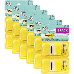 عبوة اقتصادية لأعلام Post-it، 50/موزع، 12 موزع/عبوة، 1 بوصة عرض، أصفر (680-YW12) in Kuwait
