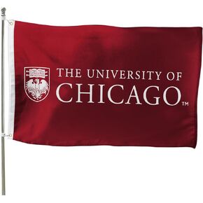لافتات علم جامعة شيكاغو UChicago Maroons أعلام 100% بوليستر للاستخدام الداخلي والخارجي 3x5 (النمط A) in Kuwait
