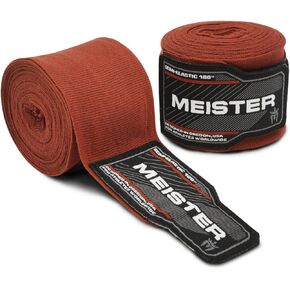لفافات يد شبه مرنة من Meister Adult مقاس 180 بوصة لفنون القتال المختلطة والملاكمة (زوج) - بني in Kuwait