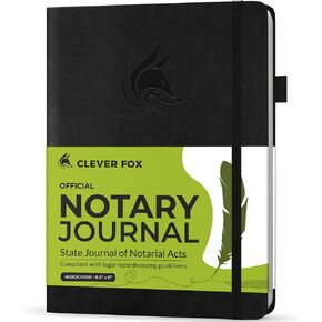 Clever Fox Notary Journal - مجلة كاتب العدل العامة لأعمال التوثيق - دفتر سجل كاتب العدل بغلاف مقوى - مستلزمات كاتب العدل - 612 إدخال سجل، صفحات مرقمة، غلاف فني، 8.5 × 11 بوصة (فيروزي) in Kuwait