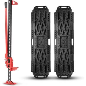Bunker INDUST Farm Jack 48" مع Jack Base Mate، لوحة حامل رافعة عالية الرفع للطرق الوعرة، مجموعة أدوات استعادة الثلج والطين لشاحنة السيارة Jeep ATV SUV UTV in Kuwait