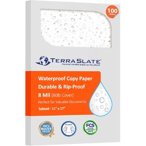 TerraSlate Paper 8 MIL 11" x 17" Waterproof Laser Printer/Copy Paper 100 sheets in Kuwait