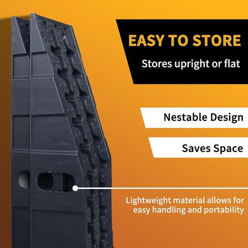 Low Profile Car Ramps for Low Cars, Upgrade with Anti-Slip Pads, Portable Ramp for Car Lift Vehicle Tire Maintenance for Garage,Car Ramps for Oil Changes [2pack ramps & 2pcs Pads] in Kuwait