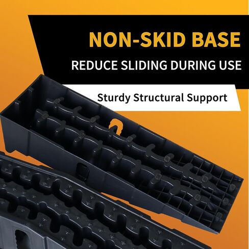 Low Profile Car Ramps for Low Cars, Upgrade with Anti-Slip Pads, Portable Ramp for Car Lift Vehicle Tire Maintenance for Garage,Car Ramps for Oil Changes [2pack ramps & 2pcs Pads] in Kuwait
