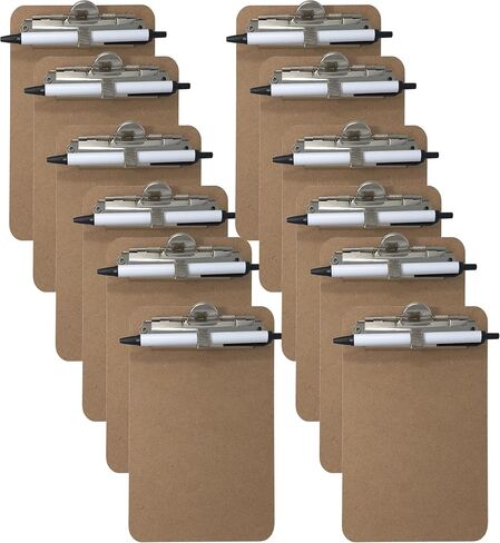 Mini Clipboard 5'' x 7'' Pen Holder Clip (Pen Included) (Pack of 6) in Kuwait
