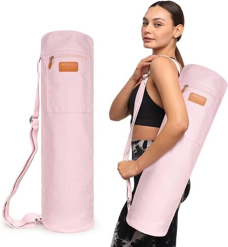 Gray Yoga Mat Bag | Large Yoga Mat Bags for Women & Men | Fits Thick Yoga Mat & Yoga Accessories | Three Storage Pocket | Adjustable Yoga Bag Shoulder Strap | Great As Gym Bag in Kuwait