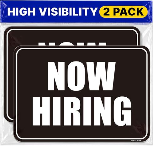 GEEKBEAR Now Hiring Car Magnet (عبوتان) - 11.7 × 8.2 بوصة (أسود) in Kuwait