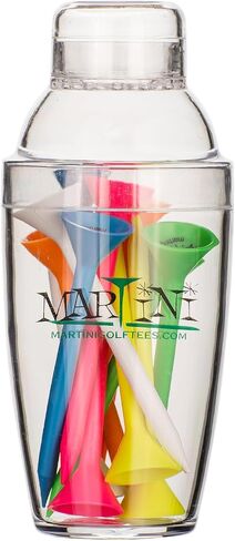 تيشيرت رياضية ProActive Sports Martini Golf مقاس 3-1/4 بوصة من البلاستيك المتين مكونة من 5 قطع (أبيض) in Kuwait