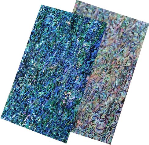 GORGECRAFT 5.5"X9.5" 2Pcs Abalone Shell Sticker Abalone Veneer Sheet Blue Purple Imitation Shells Stickers for Inlay Projects Craft Handmade Decoration with Backside Tape in Kuwait