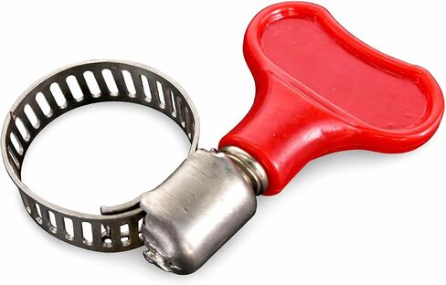 Tech Team #00853, Band Clamps 5/16" wide, 1/4" - 5/8" (6-16 mm) diameter, Adjustable Key Style, Stainless Steel Hose Clamps, Easy-Turn Plastic Thumb Screw, 5 pcs. in Kuwait