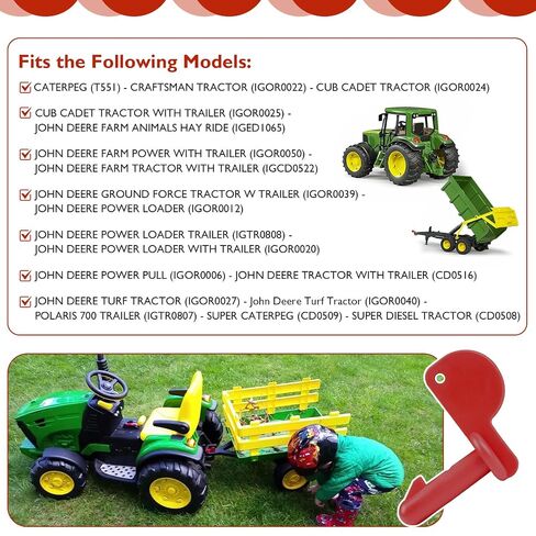 دبوس ربط المقطورة من superbobi يناسب Peg Perego John Deere Farm Power Pull Turf Tractor Loader in Kuwait