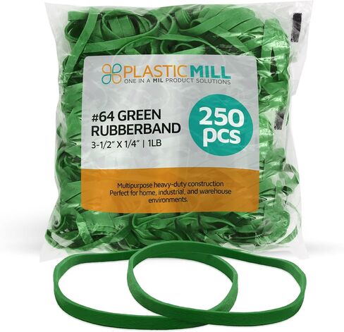 Rubber Bands - #64 Size - Green Rubberbands - 1LB/250 Count in Kuwait