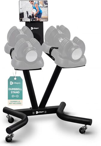 Lifepro Adjustable Dumbbell Stand for PowerFlow Pro & PowerFlow Max Adjustable Dumbbell Set - Adjustable Dumbbell Rack Stand for Convenience & Safety When Training - Durable Adjustable Weights Stand in Kuwait