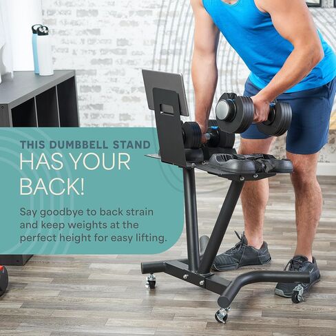 Lifepro Adjustable Dumbbell Stand for PowerFlow Pro & PowerFlow Max Adjustable Dumbbell Set - Adjustable Dumbbell Rack Stand for Convenience & Safety When Training - Durable Adjustable Weights Stand in Kuwait