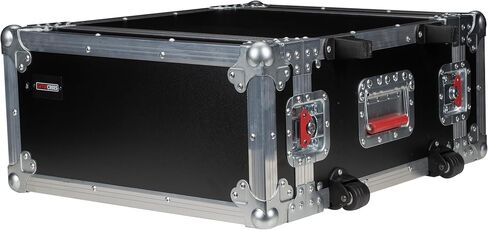 Gator G-TOUR Audio Road Rack with Wheels, Retractable Pull Handle, and Heavy-Duty Tour Grade Hardware; 17' Rackable Depth, 4U (G-TOUR 4UW) in Kuwait
