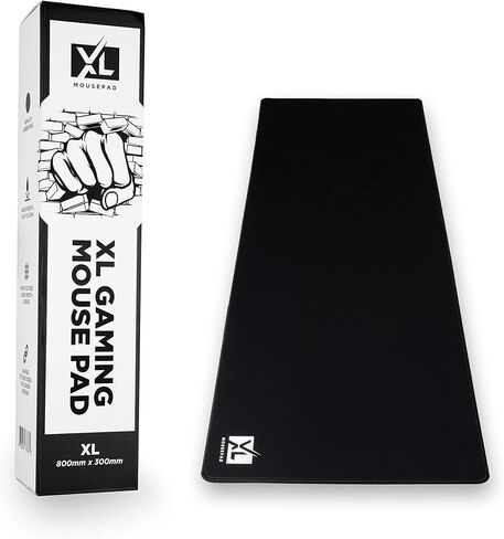 3XL Huge Mouse Pads Oversized (48''x24'') - Extra Large Gaming XXXL Mousepad for Full Desk - Super Thick Nonslip Rubber Base and Waterproof Desktop Keyboard Extended Mouse Mat (Black, XXX-Large) in Kuwait