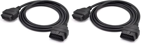 IKKEGOL 5ft 150 سنتيمتر 1.5 متر obd-ii obd2 16 دبوس السيارات سيارة ذكر إلى أنثى تمديد كابل التشخيص موسع سلك محول in Kuwait