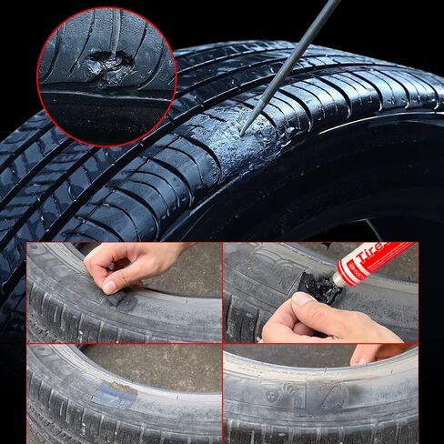 NORSHIRE Tire Repair Nail,Self-Tapping Screw,Tire Repair Kits,Tire Screw Plug,Tire Repair Rubber Nail,Tire Fix,Suitable for car, Motorcycle, ATV, Jeep, Truck, Tractor tire Puncture Repair in Kuwait