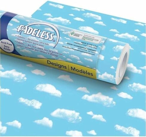 Fadeless Bulletin Board Paper, Fade-Resistant Paper for Classroom Decor, 48" x 50’, Lite Blue, 1 Roll in Kuwait