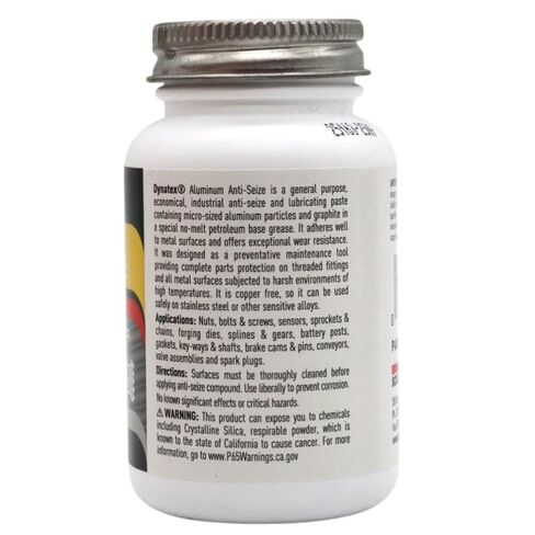 49550 Industrial Aluminum Anti-Seize and Lubricating Compound Paste, 4 oz Brush Top Bottle, -60 to 2000 Degree F, Silver Grey in Kuwait