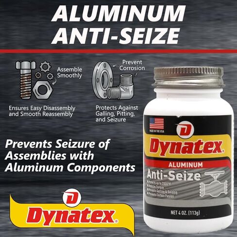 49550 Industrial Aluminum Anti-Seize and Lubricating Compound Paste, 4 oz Brush Top Bottle, -60 to 2000 Degree F, Silver Grey in Kuwait