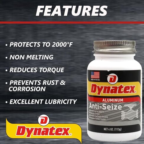 49550 Industrial Aluminum Anti-Seize and Lubricating Compound Paste, 4 oz Brush Top Bottle, -60 to 2000 Degree F, Silver Grey in Kuwait