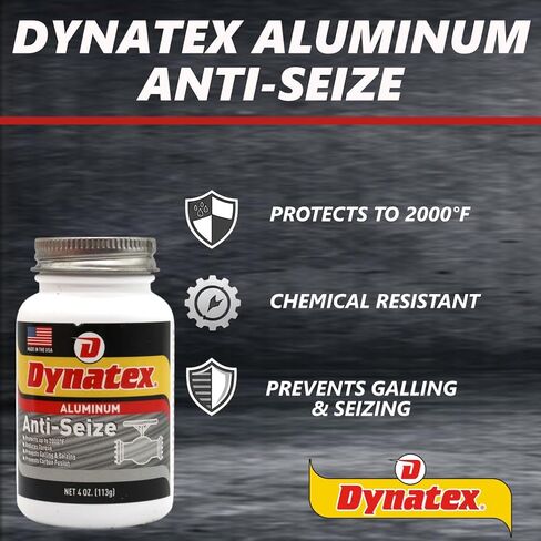 49550 Industrial Aluminum Anti-Seize and Lubricating Compound Paste, 4 oz Brush Top Bottle, -60 to 2000 Degree F, Silver Grey in Kuwait