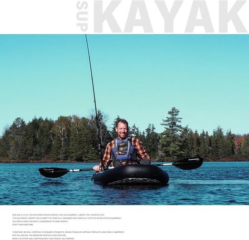 قوارب الكاياك القابلة للنفخ مقاس 10.2x35x8 بوصة مع مقعد قابل للفصل، مجموعة SUP-Kayak تتضمن مضخة يدوية/مجذاف من الألومنيوم/حقيبة ظهر، قارب كاياك للبالغين/الأطفال | لصيد الأسماك، بجولة in Kuwait