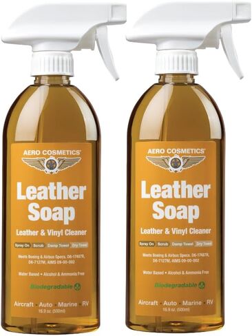 Leather Cleaner Leather Soap 16oz Aircraft Quality for your Car RV and Furniture Better than Automotive Products Meets Boeing Aircraft Specifications in Kuwait