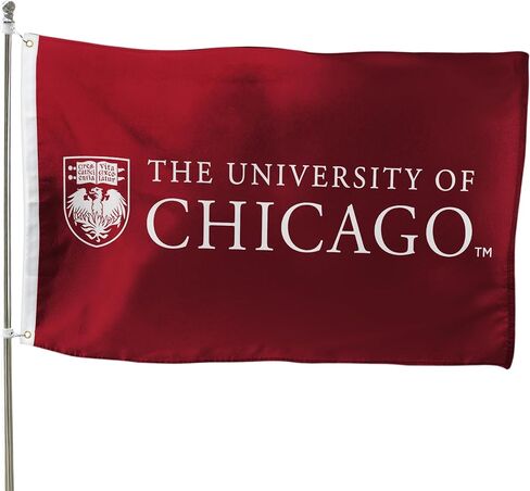لافتات علم جامعة شيكاغو UChicago Maroons أعلام 100% بوليستر للاستخدام الداخلي والخارجي 3x5 (النمط A) in Kuwait