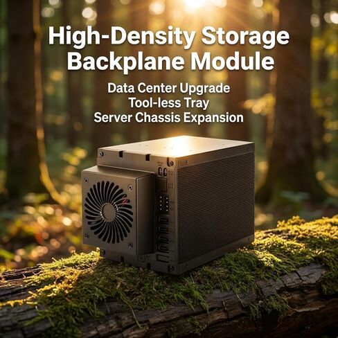 RackChoice Internal Hard Drive Enclosure 5x2.5"/3.5" SATA/SAS Hard Drive Backplane 6 Gbps HDD hotswap in 3xExternal 5.25" Bay Compatible with All Rack Types in Kuwait