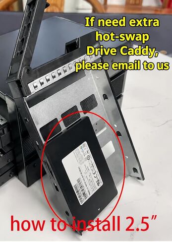 RackChoice Internal Hard Drive Enclosure 5x2.5"/3.5" SATA/SAS Hard Drive Backplane 6 Gbps HDD hotswap in 3xExternal 5.25" Bay Compatible with All Rack Types in Kuwait