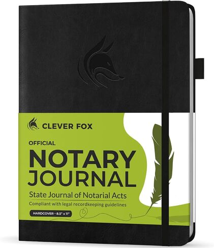 Clever Fox Notary Journal Log Book – Notary Public Journal of Notarial Acts – Supplies for Notaries – 612 Record Entries, Numbered Pages, Hardcover, 8.5x11″ (Wine Red) in Kuwait