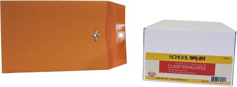 School Smart - 85038 Kraft Envelope with Clasp, 6 x 9 Inches, Pack of 100 in Kuwait