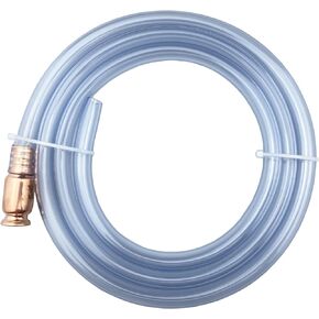 Siphon Hose Pump, Manual Hand Fuel Transfer Pump for Gasoline Gas Oil Fuel Petrol Diesel Fluid Water, 1/2" Valve Virgin Grade Tubing Safe with Brass Connector (1" Blue 10 FT) in Kuwait