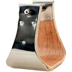 HILASON 4in Metal Bound Wood Bell Stirrups 4IN in Kuwait