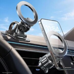 LISEN for MagSafe Car Mount، حامل هاتف مغناطيسي للسيارة، حامل iPhone للسيارة بدون استخدام اليدين، حامل للهاتف بفتحة تهوية للسيارة يناسب iPhone 15 14 13 12 Pro Max Plus Mini MagSafe in Kuwait