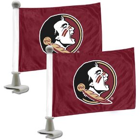 FANMATS 61902 Florida State Seminoles Ambassador Car Flags - 2 Pack Mini Auto Flags, 4in X 6in, Perfect for Hood or Trunk in Kuwait