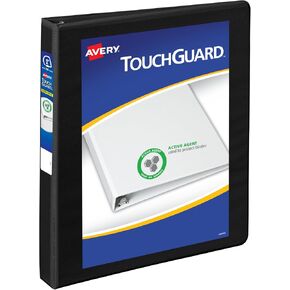 حافظة Avery TouchGuard Protection 3 حلقات، غطاء قابل للتخصيص، حلقات مائلة 4 بوصة، 1 حافظة بيضاء (17145) in Kuwait